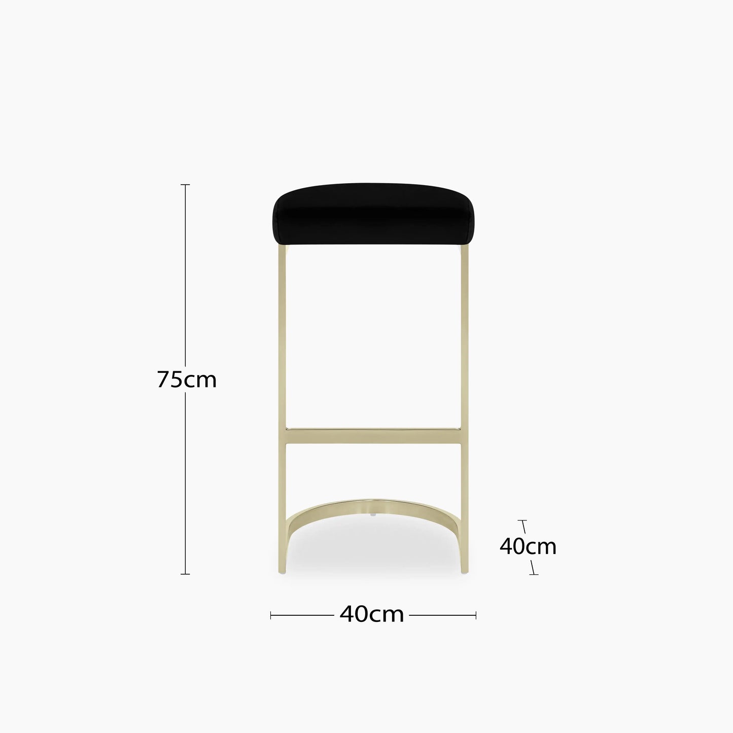 Matteo Bar Stool | Black Velvet