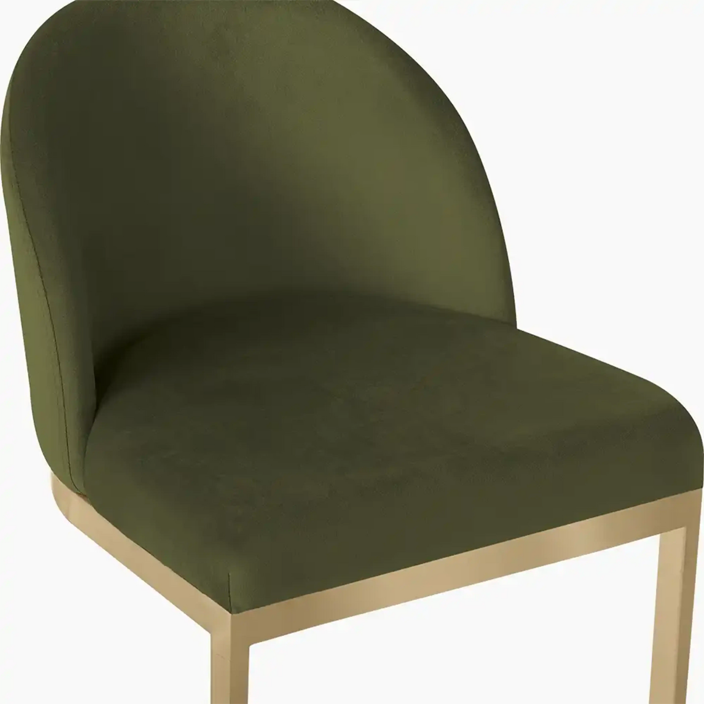 Matteo Kitchen Stool with Backrest | Olive Green Sustainable Velvet