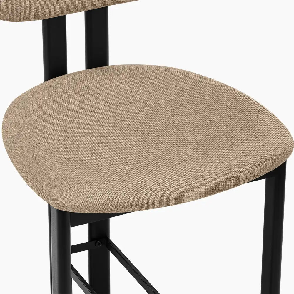 Arbor Kitchen Stool | Latte Sustainable Fabric & Black