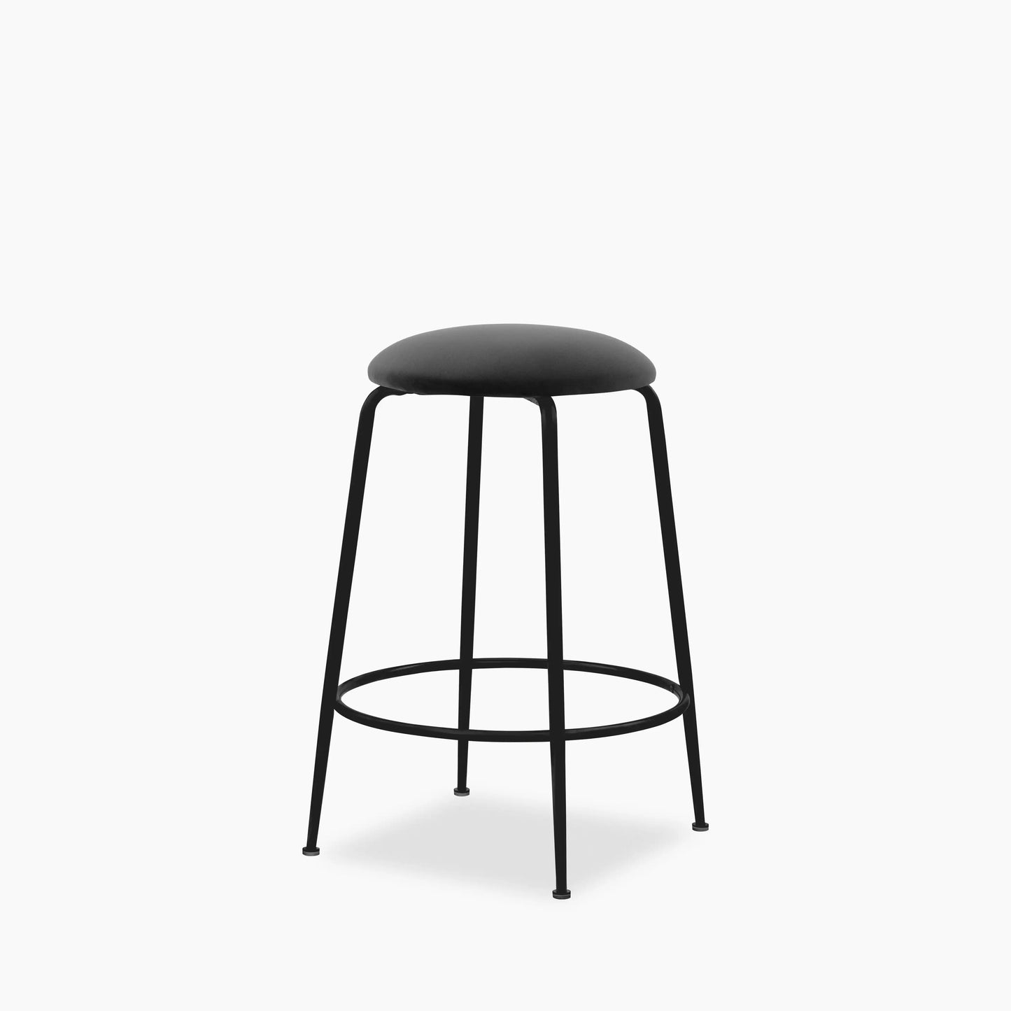 Regent Kitchen Stool | Grey Sustainable Velvet