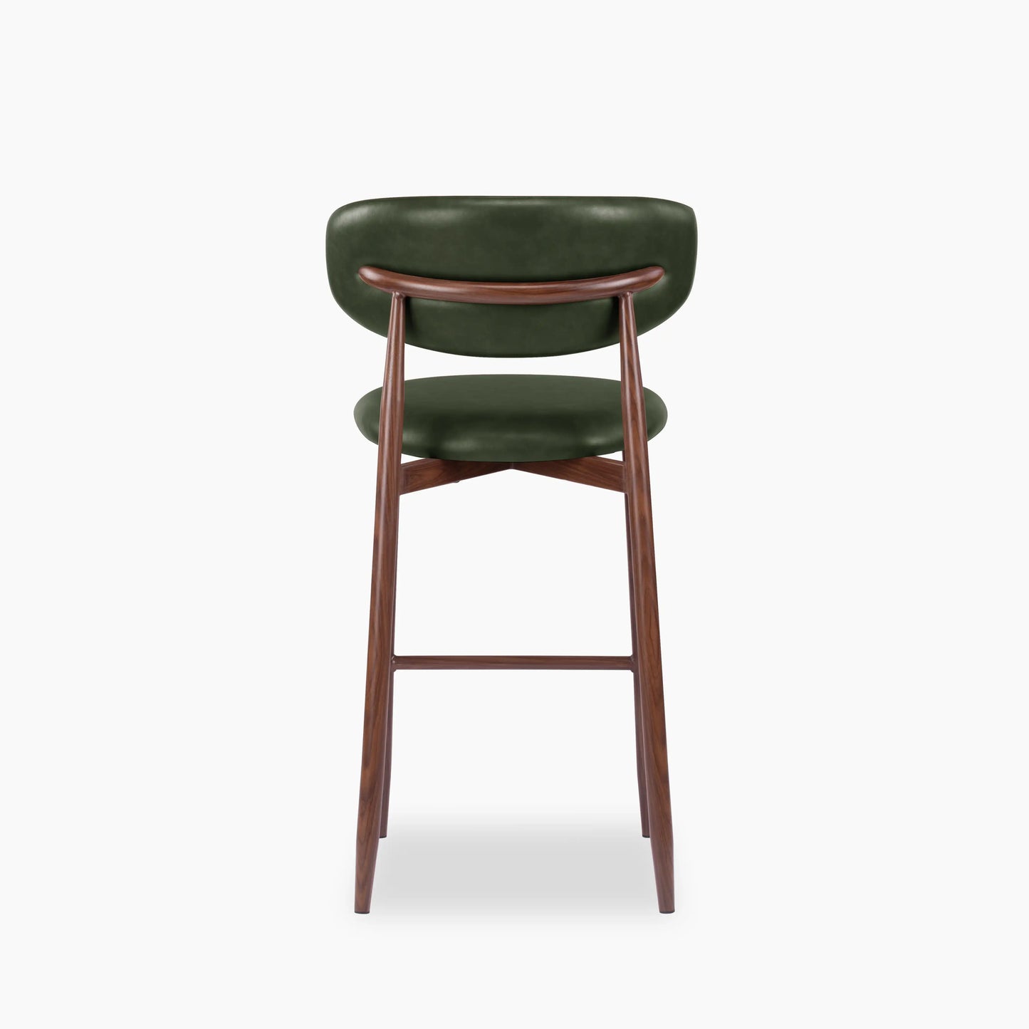 Halston Kitchen Stool | Vintage Green & Walnut