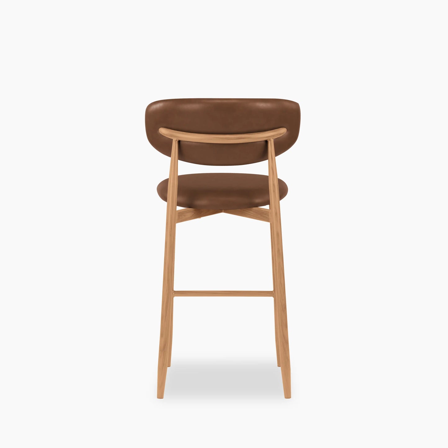 Halston Kitchen Stool | Vintage Tan & Oak