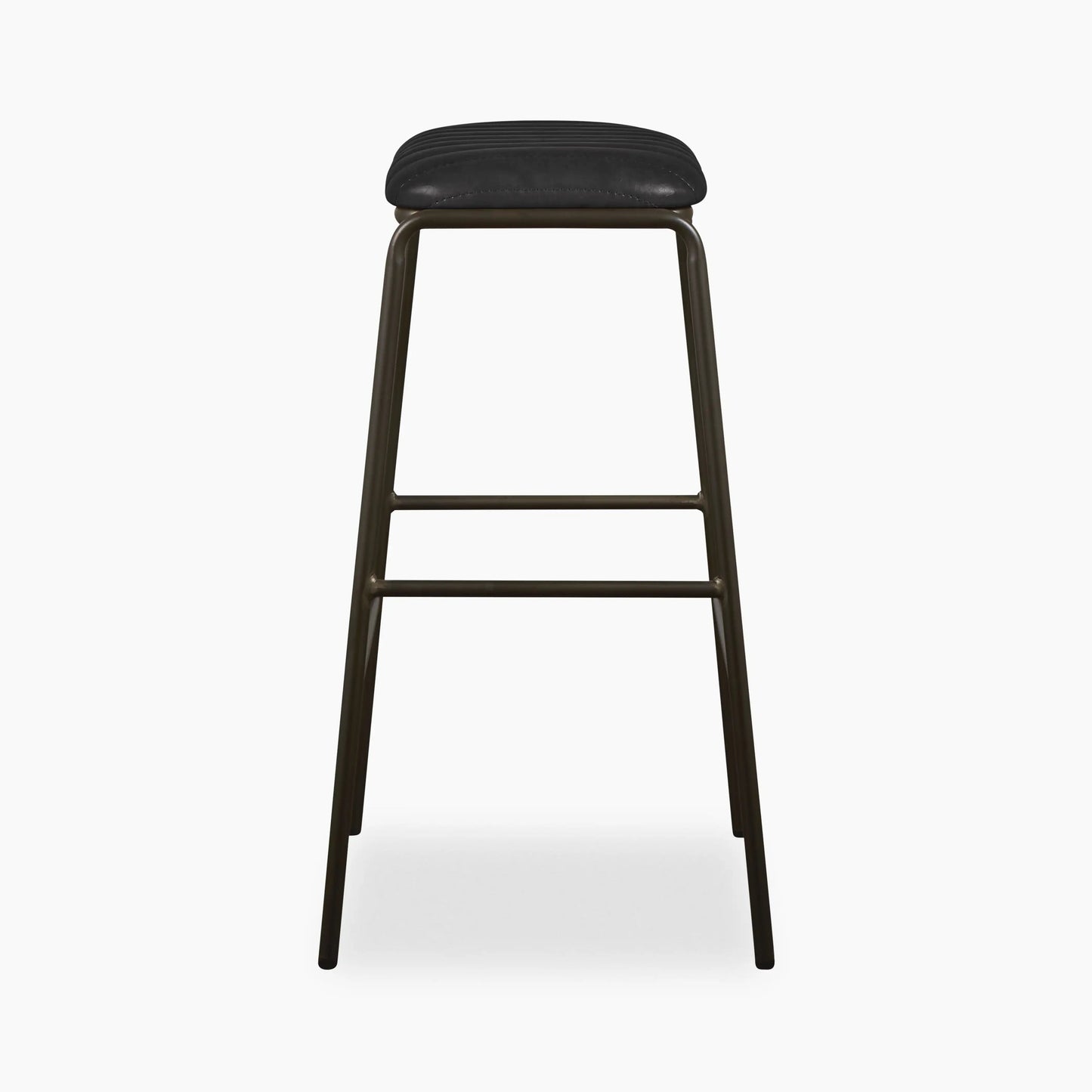 Boston Bar Stool | Vintage Black Faux Leather & Black