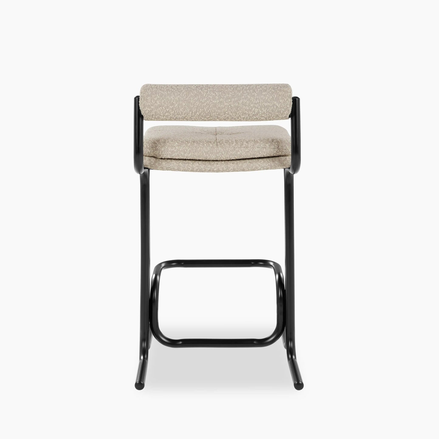 Wilbur Kitchen Stool | Speckled Stone Sustainable Boucle & Black