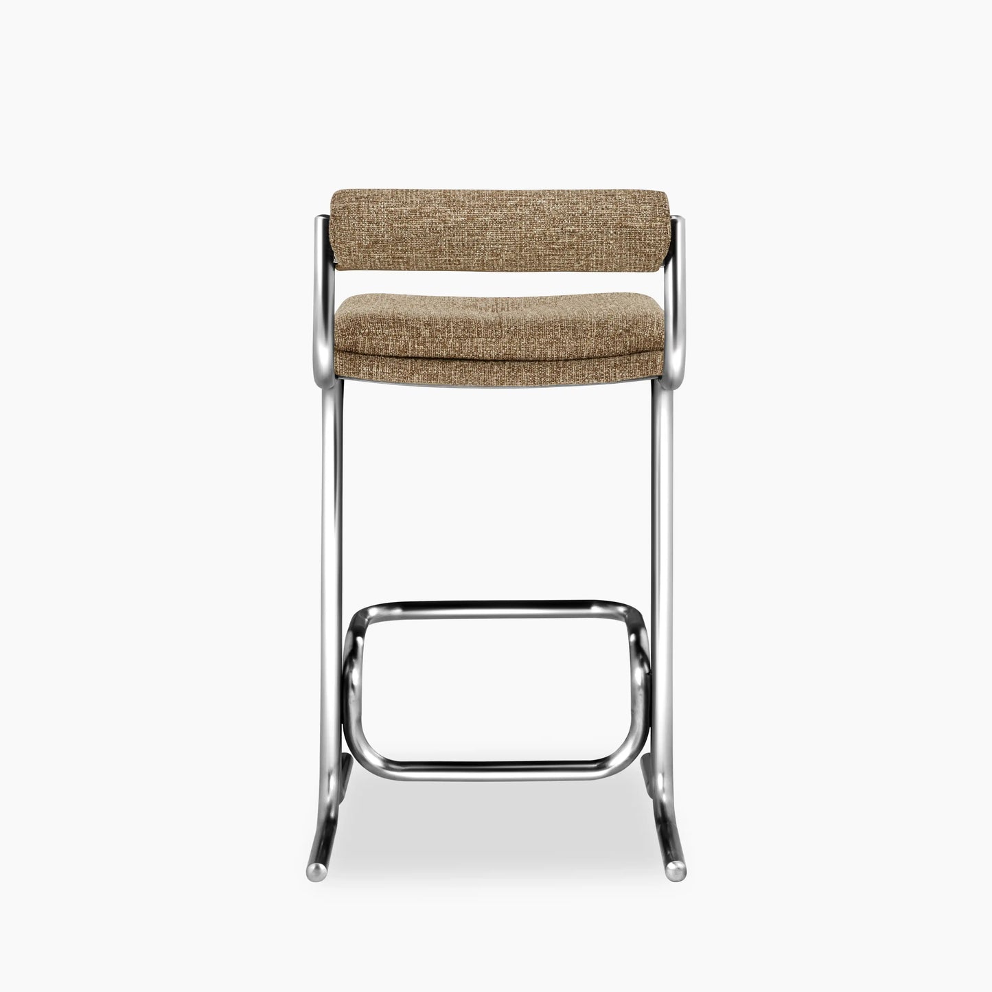 Wilbur Kitchen Stool | Speckled Cappuccino Boucle & Chrome