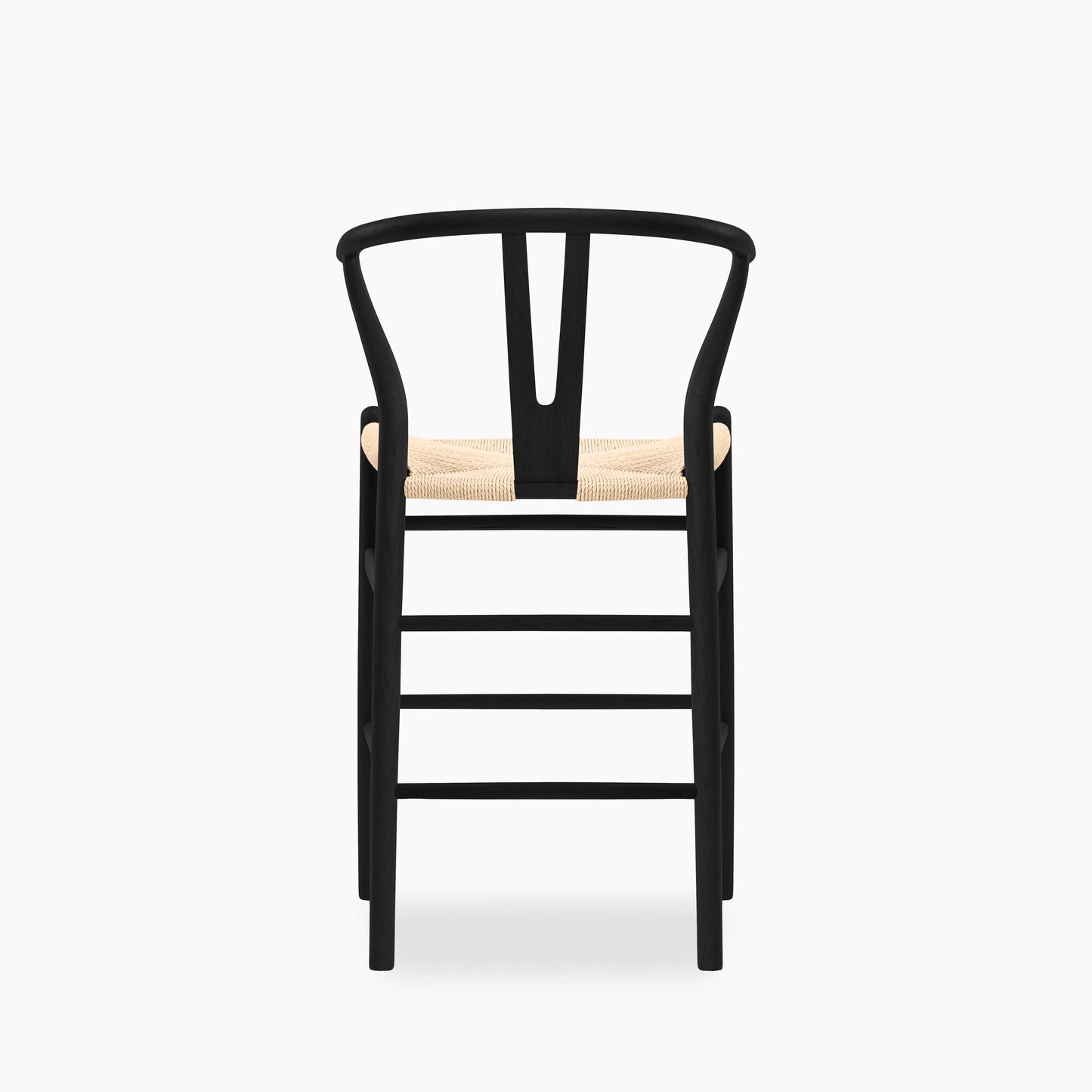 Wish Wooden Kitchen Stool | Natural Weave & Black