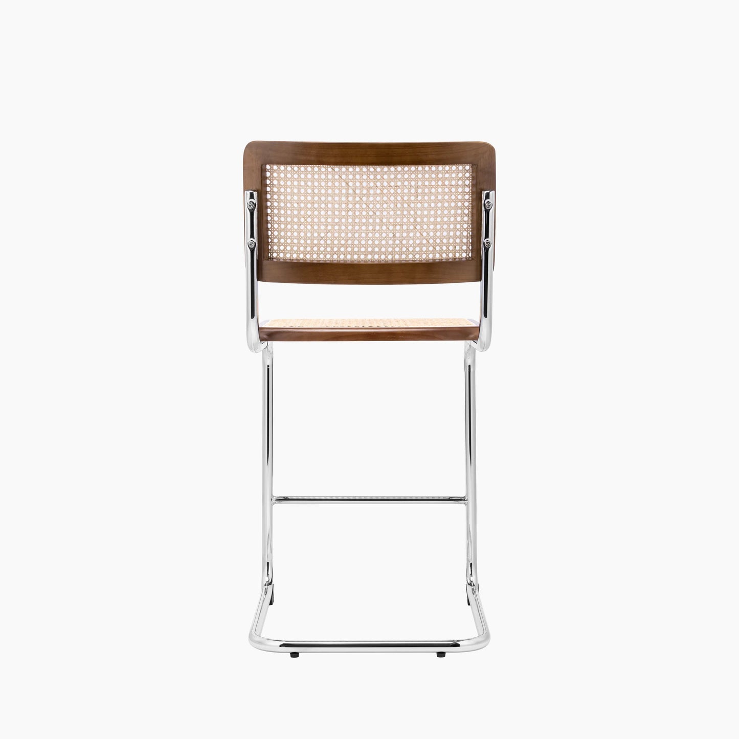 Kenton Kitchen Stool | Natural Cane & Chrome