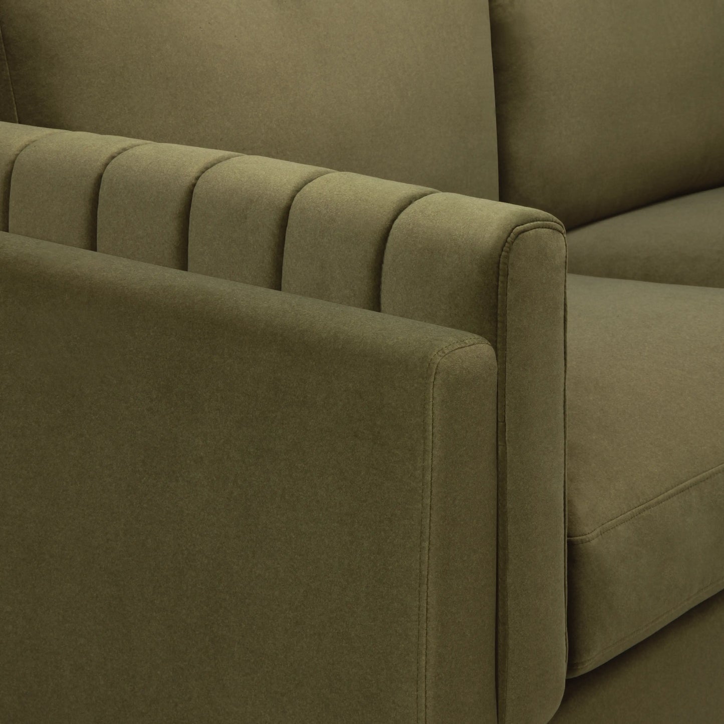 Halton 3 Seater Sofa | Moss Green Sustainable Mohair Velvet