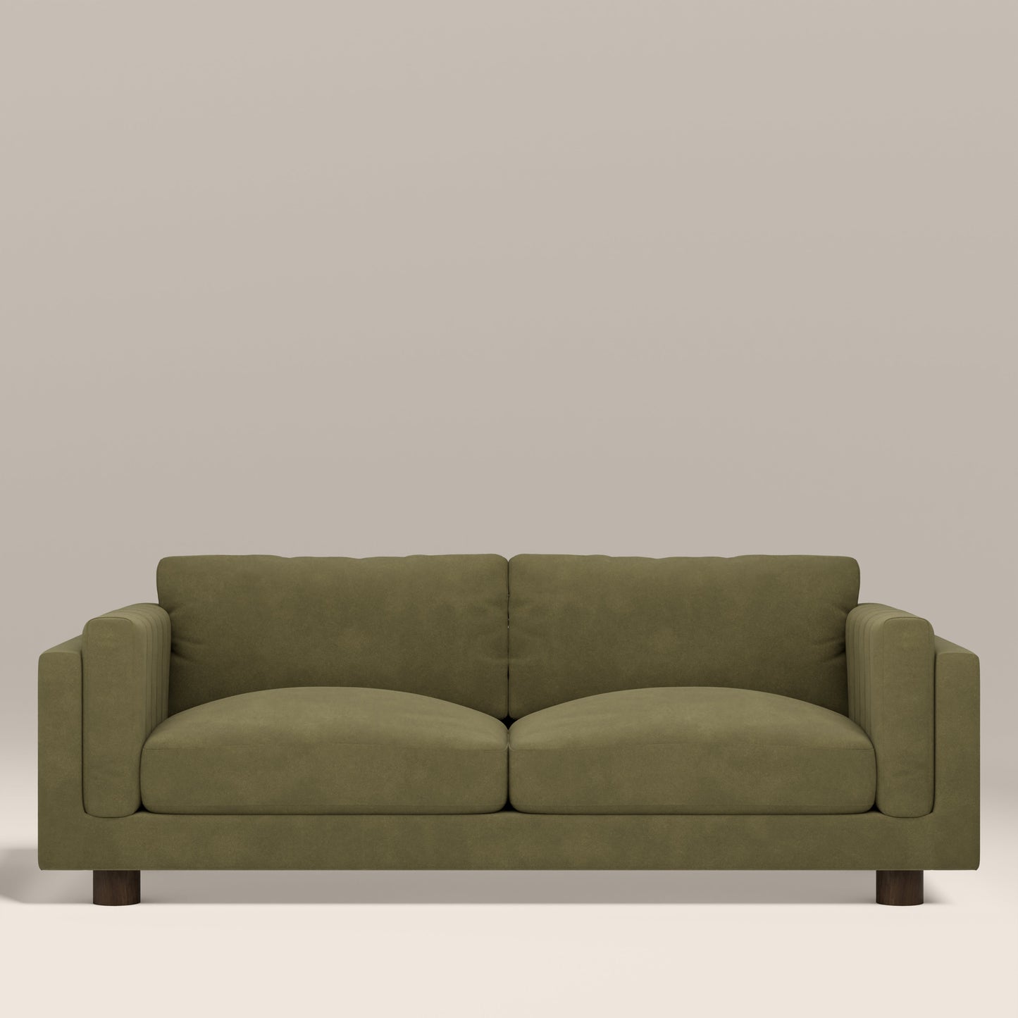 Halton 3 Seater Sofa | Moss Green Sustainable Mohair Velvet