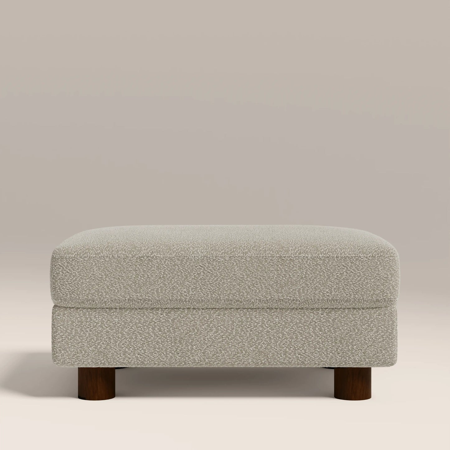 Halton Footstool | Speckled Stone Sustainable Boucle