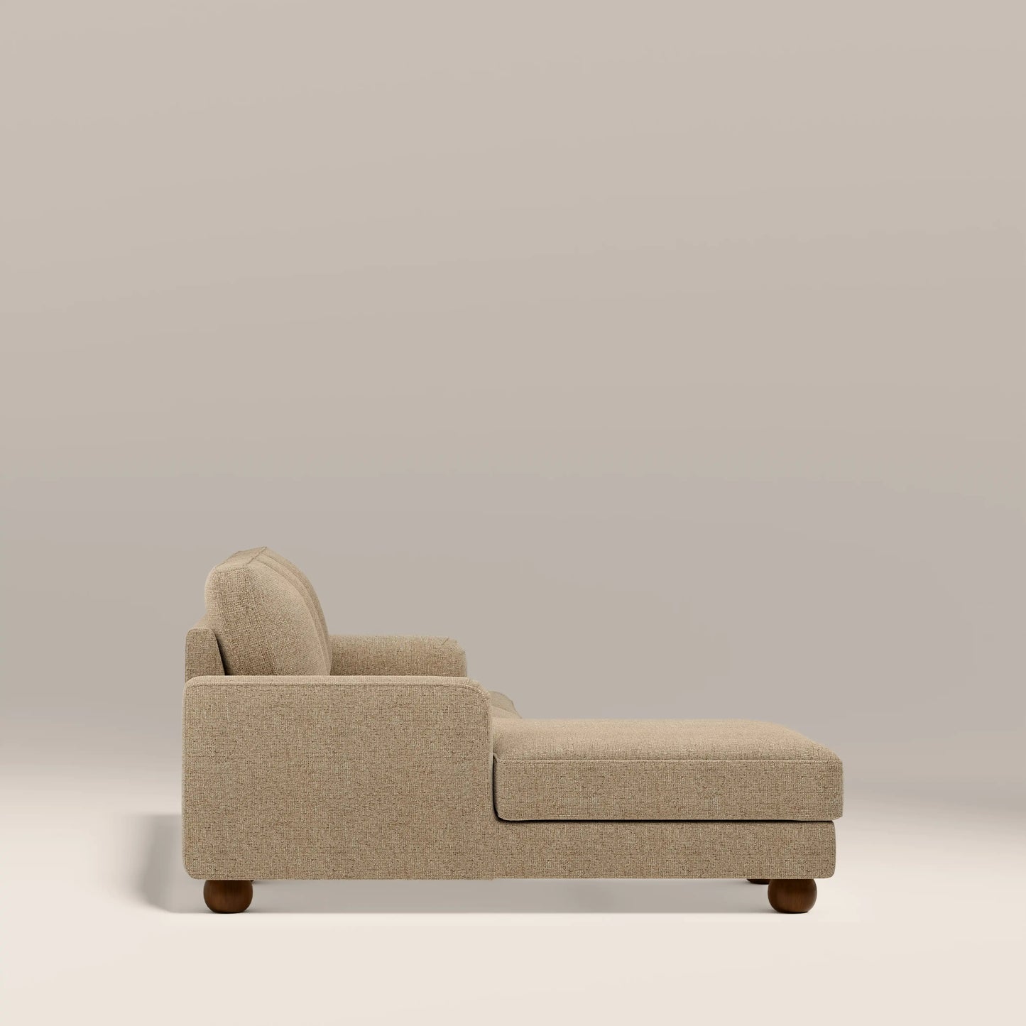 Nola Left Hand Chaise Sofa | Speckled Latte Boucle