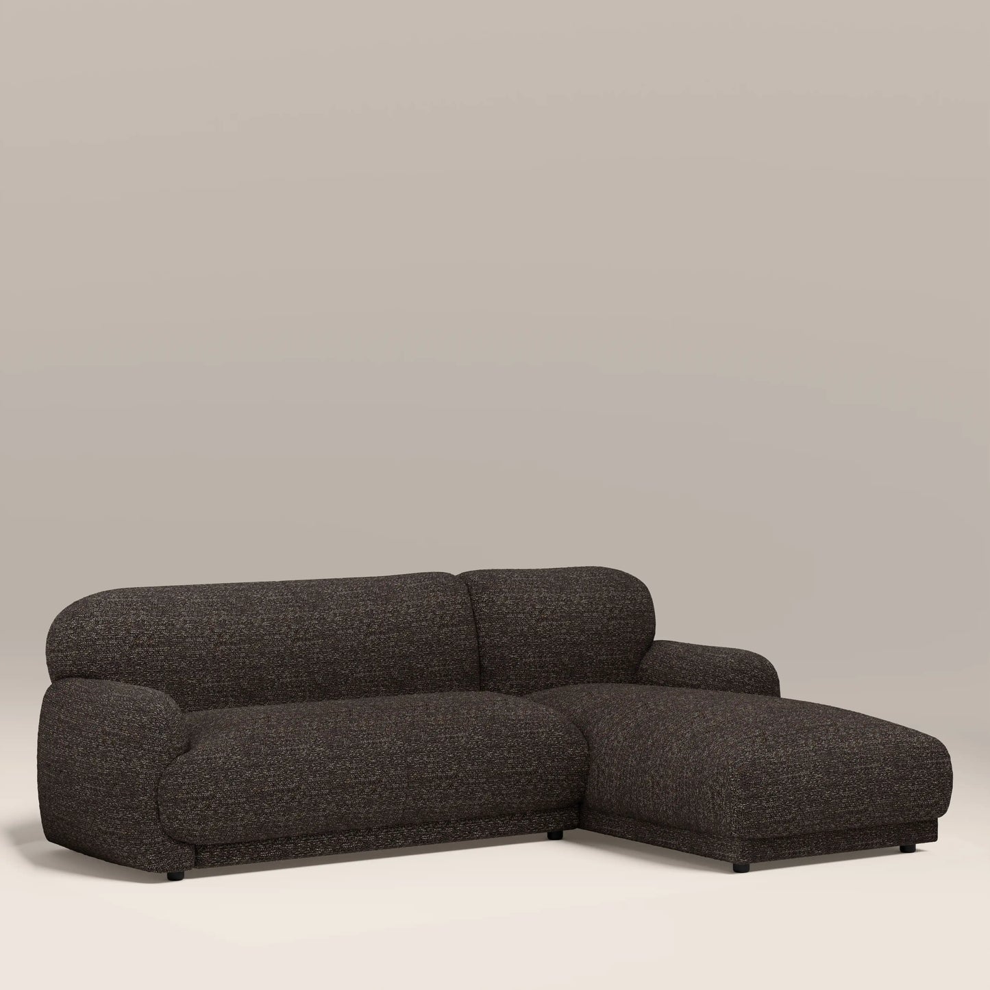 Cloud Right Hand Chaise Sofa | Speckled Espresso Boucle