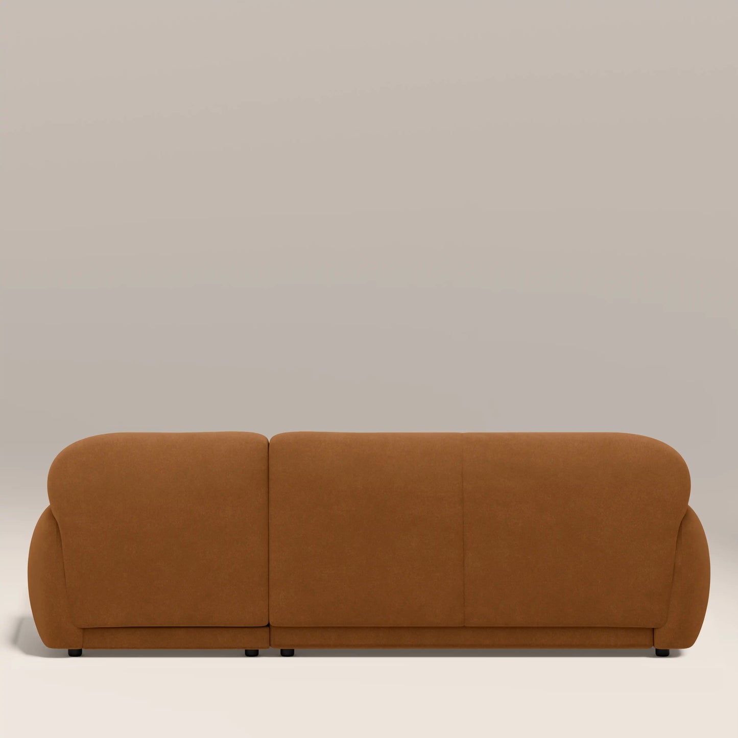 Cloud Right Hand Chaise Sofa | Caramel Brown Sustainable Mohair Velvet