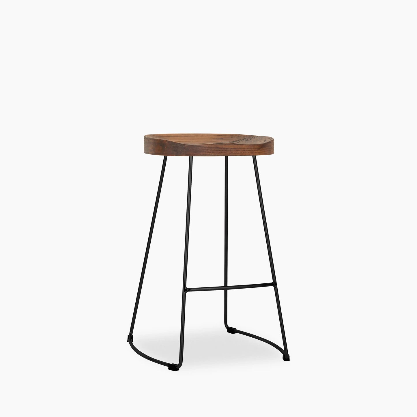 Victoria Kitchen Stool | Dark Walnut & Black