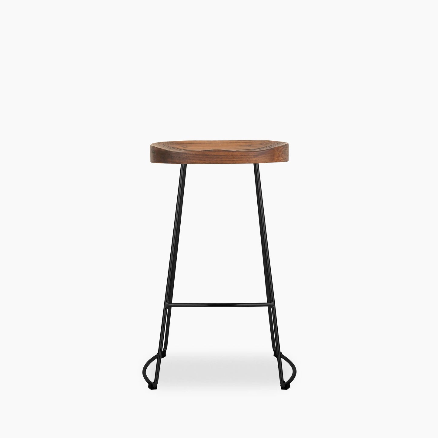 Victoria Kitchen Stool | Dark Walnut & Black