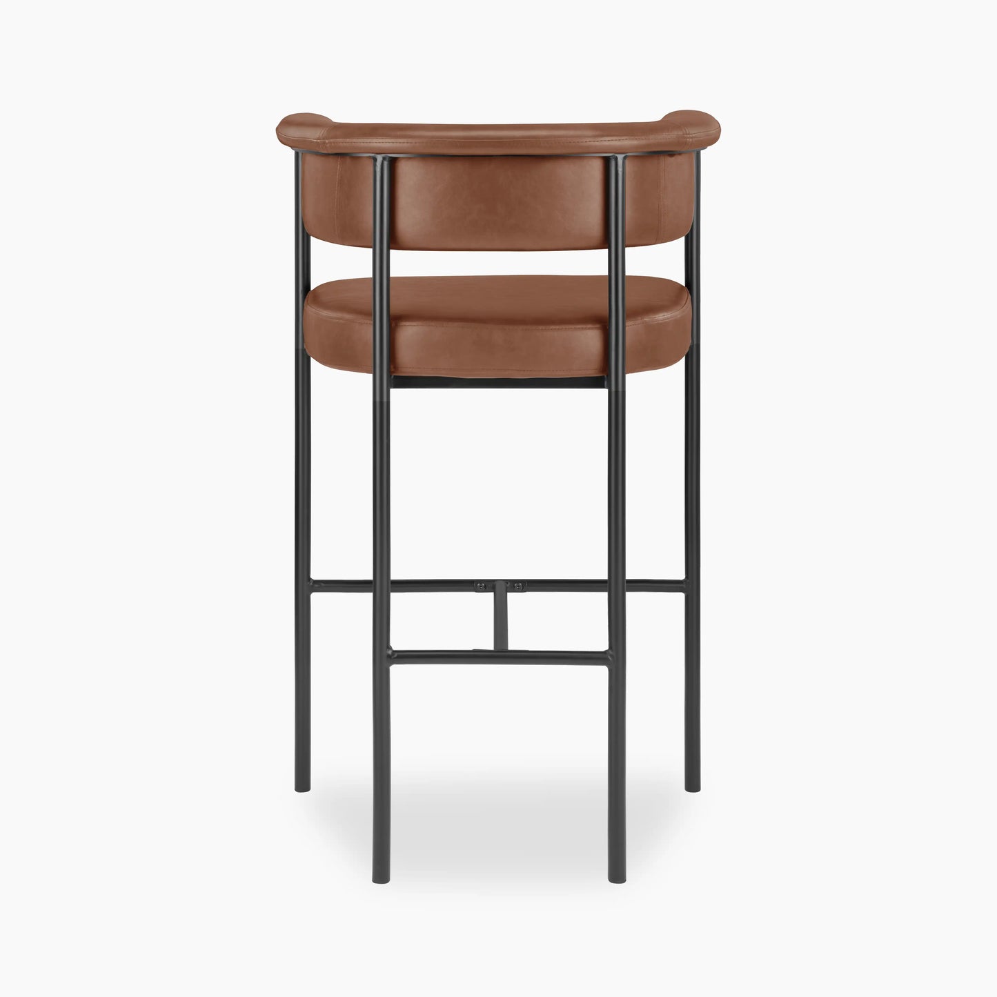 Roane Bar Stool | Vintage Tan Faux Leather & Black