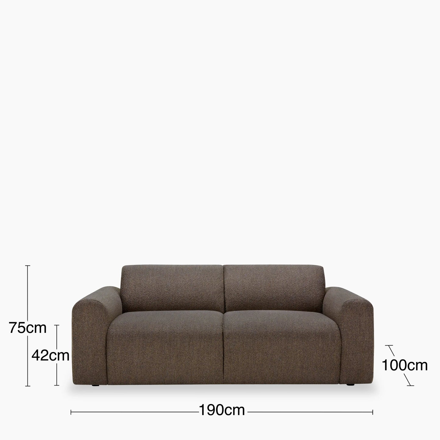 Celeste 2 Seater Sofa | Dusty Taupe Boucle