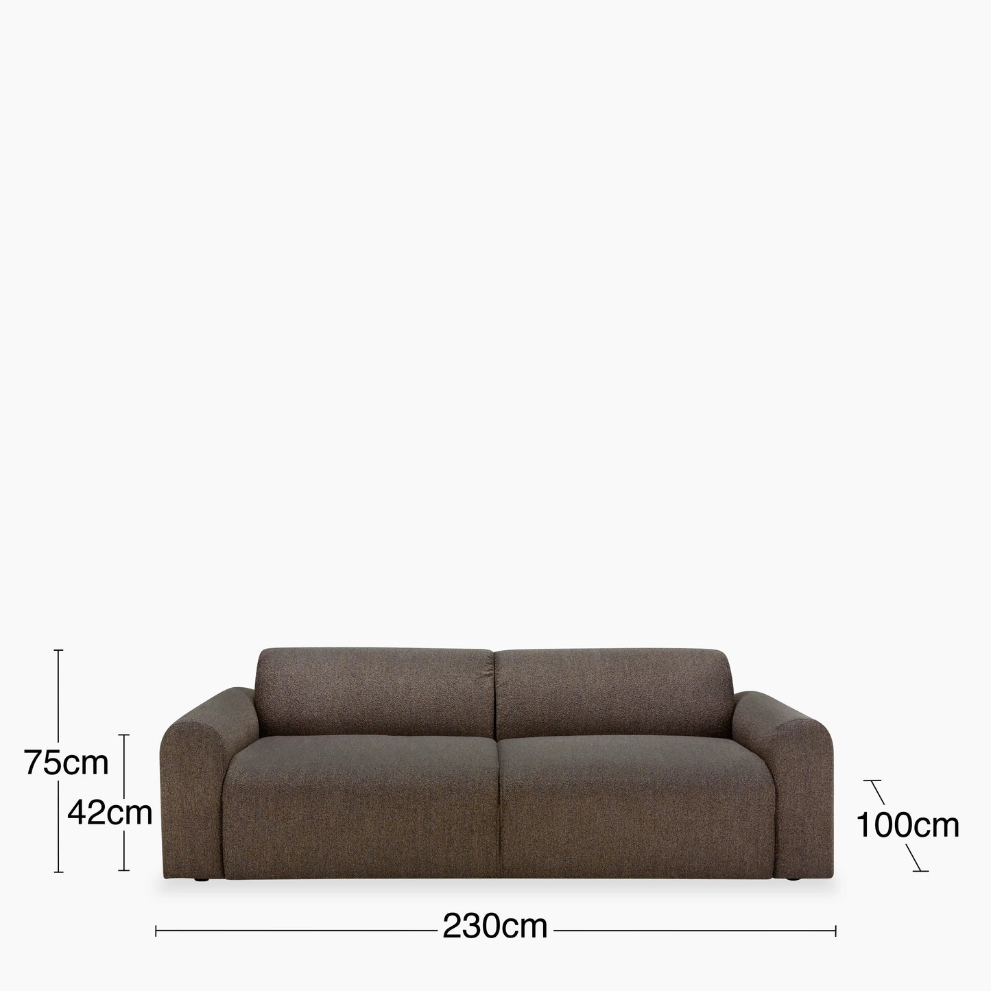 Celeste 3 Seater Sofa | Dusty Taupe Boucle