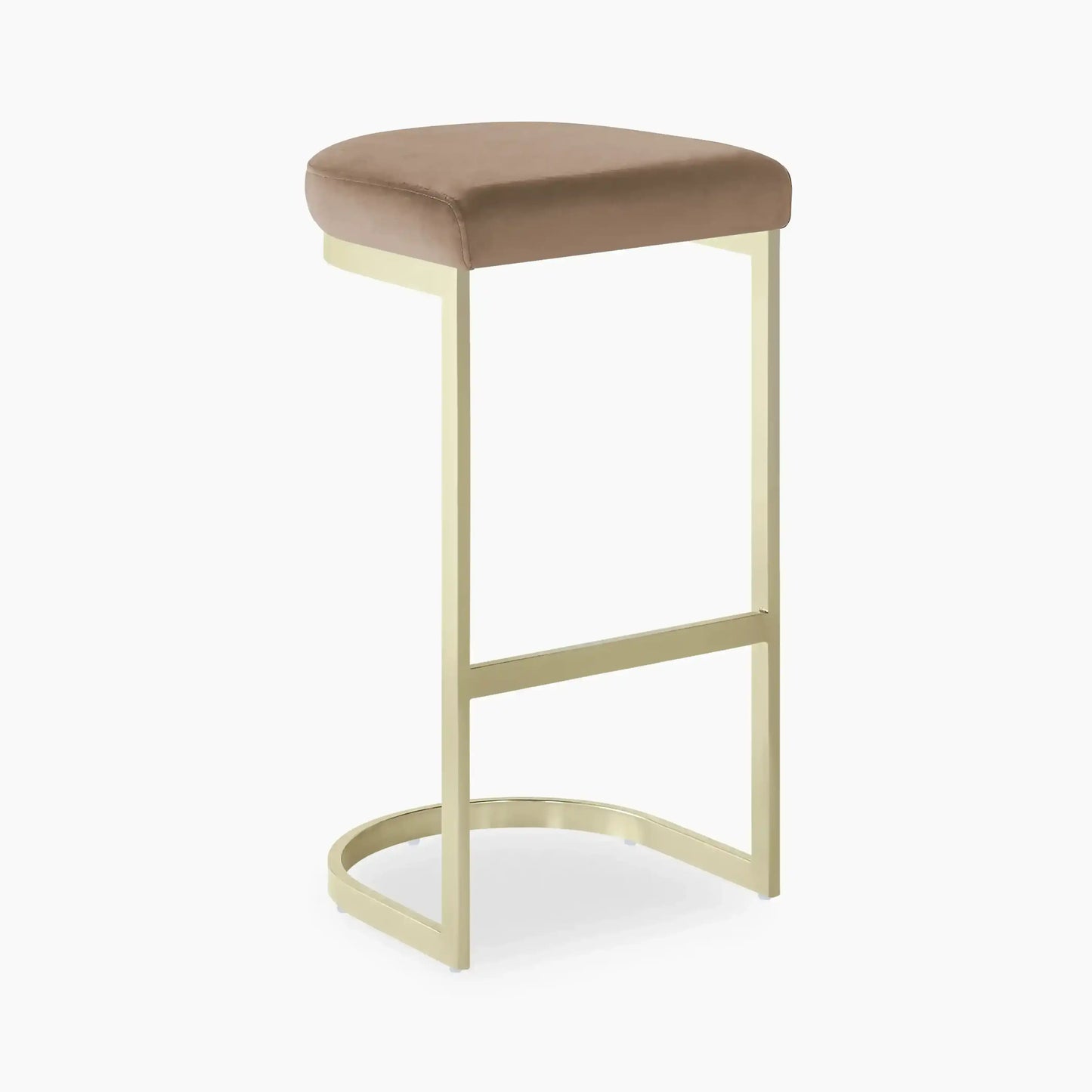 Matteo Bar Stool | Taupe Sustainable Velvet