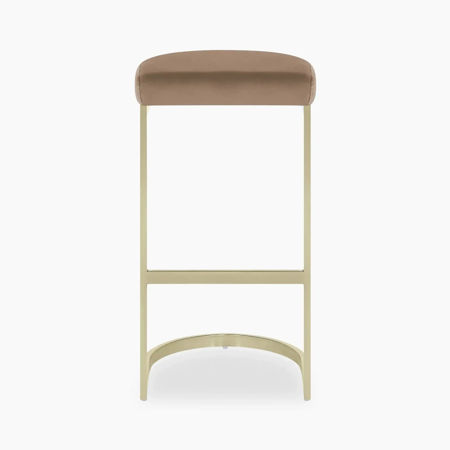 Matteo Bar Stool | Taupe Sustainable Velvet