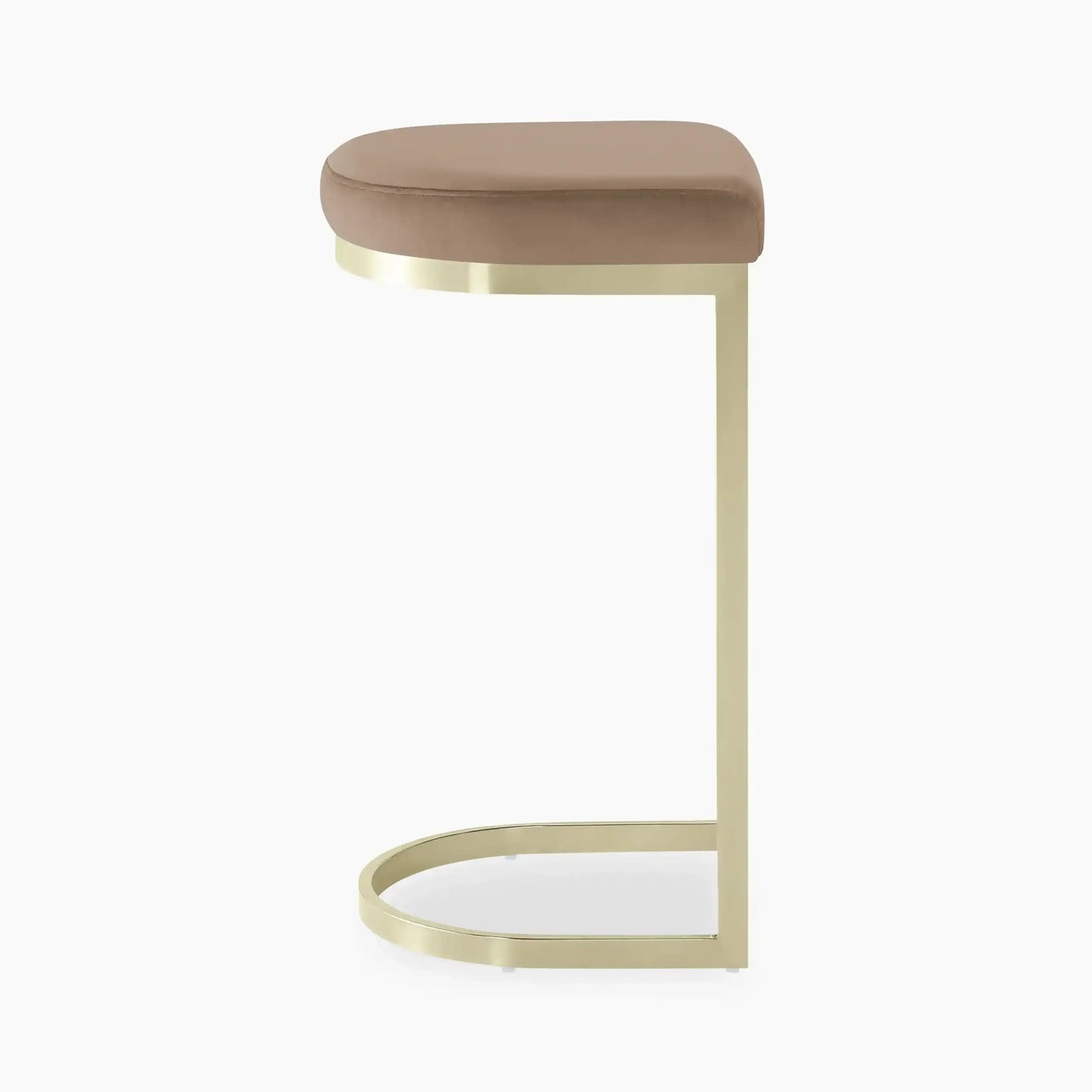 Matteo Bar Stool | Taupe Sustainable Velvet