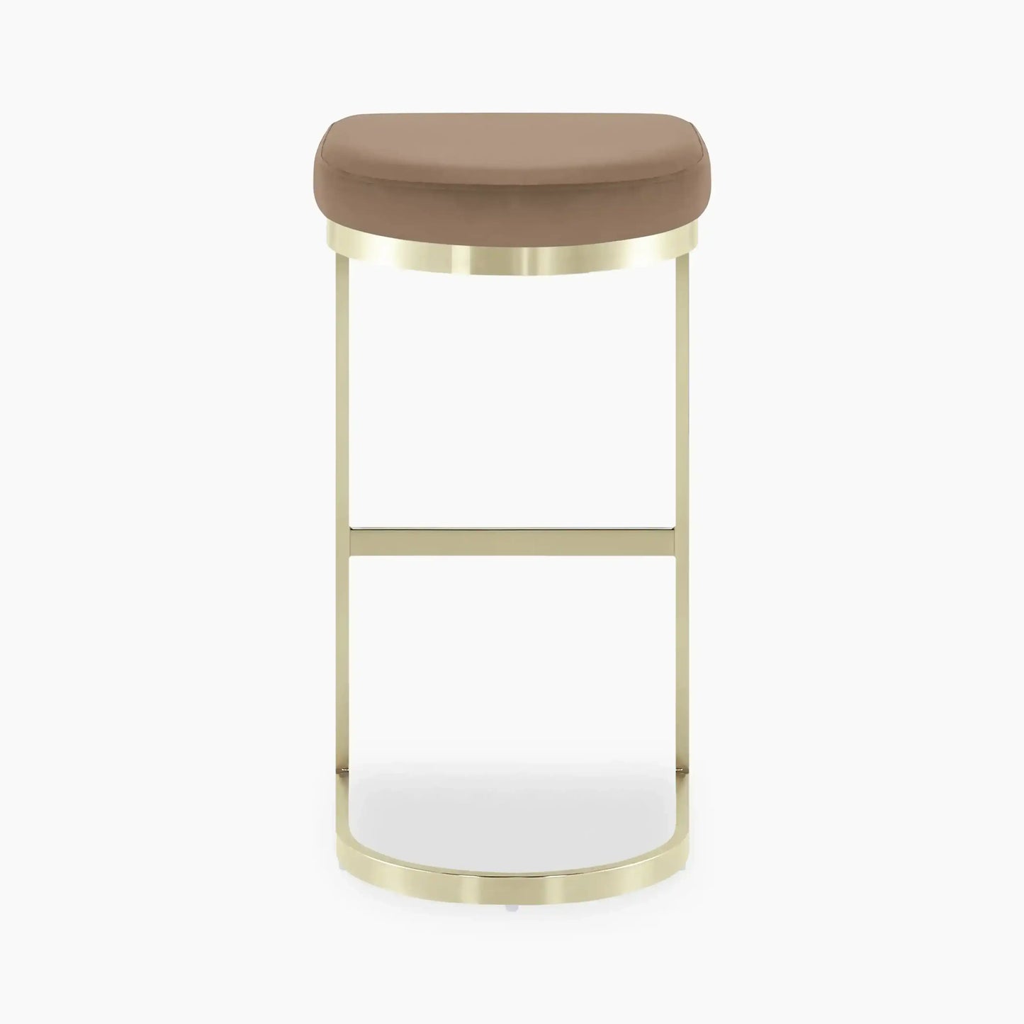 Matteo Bar Stool | Taupe Sustainable Velvet
