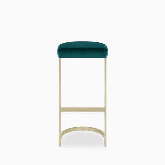 Matteo Bar Stool | Teal Sustainable Velvet