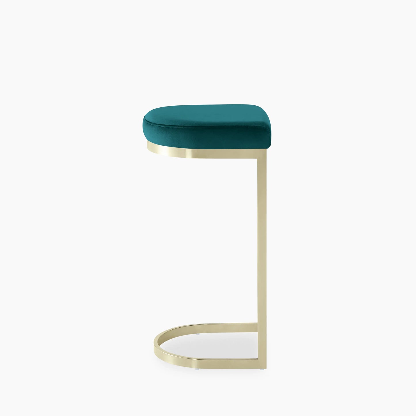 Matteo Bar Stool | Teal Sustainable Velvet