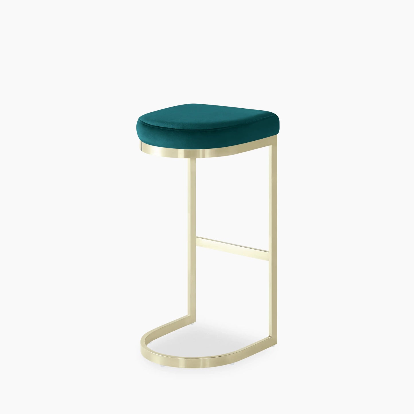 Matteo Bar Stool | Teal Sustainable Velvet