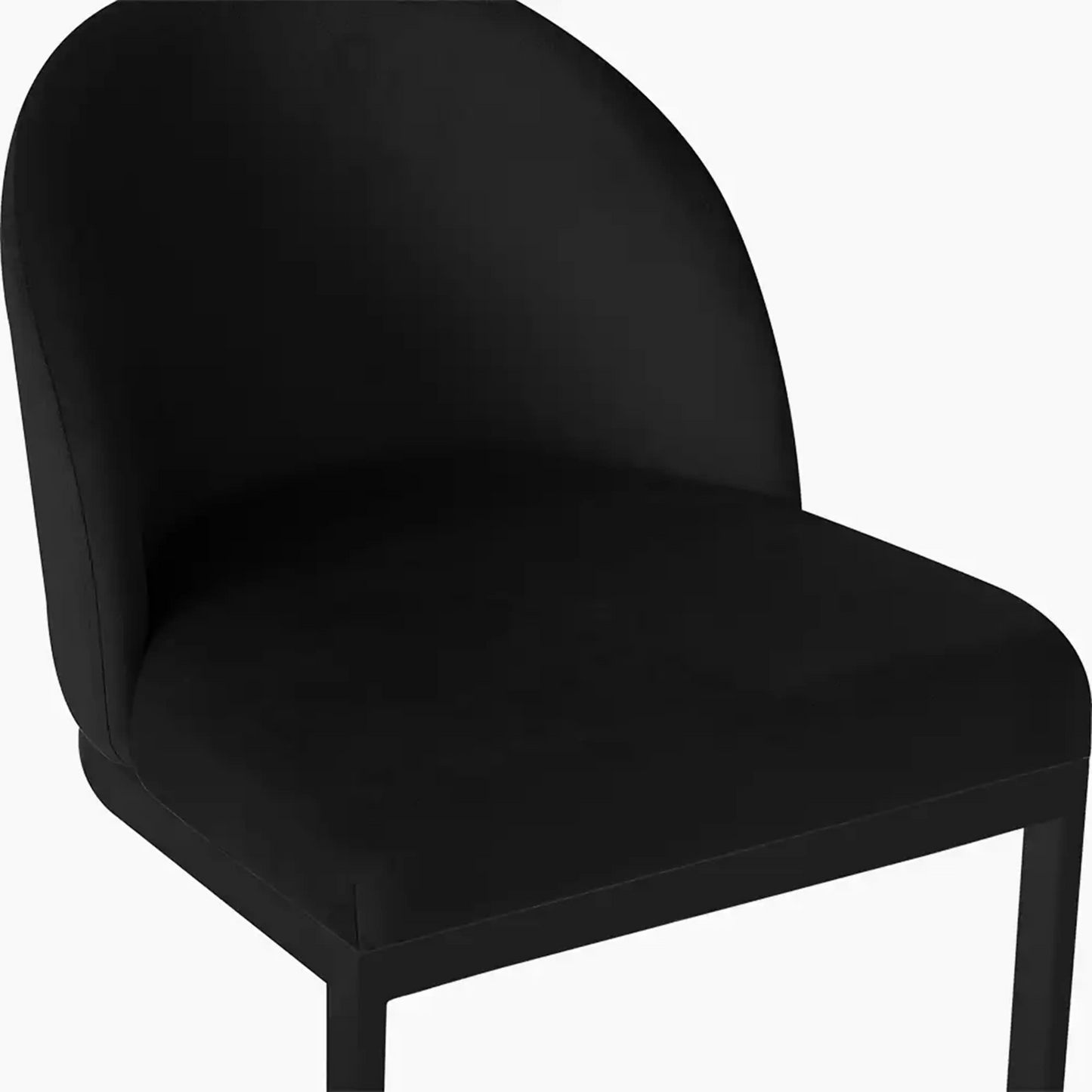 Matteo Bar Stool with Backrest | Black Velvet