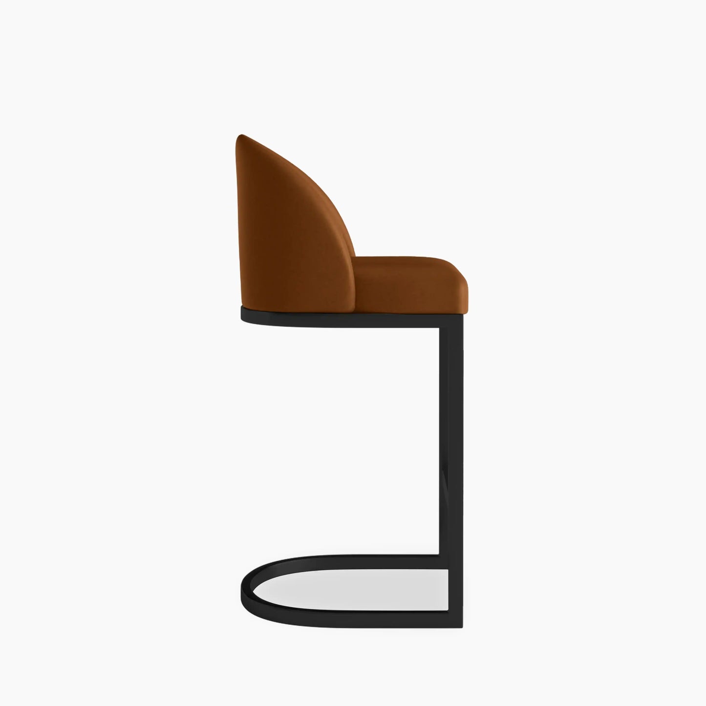 Matteo Kitchen Stool with Backrest | Tuscan Tan Faux Leather