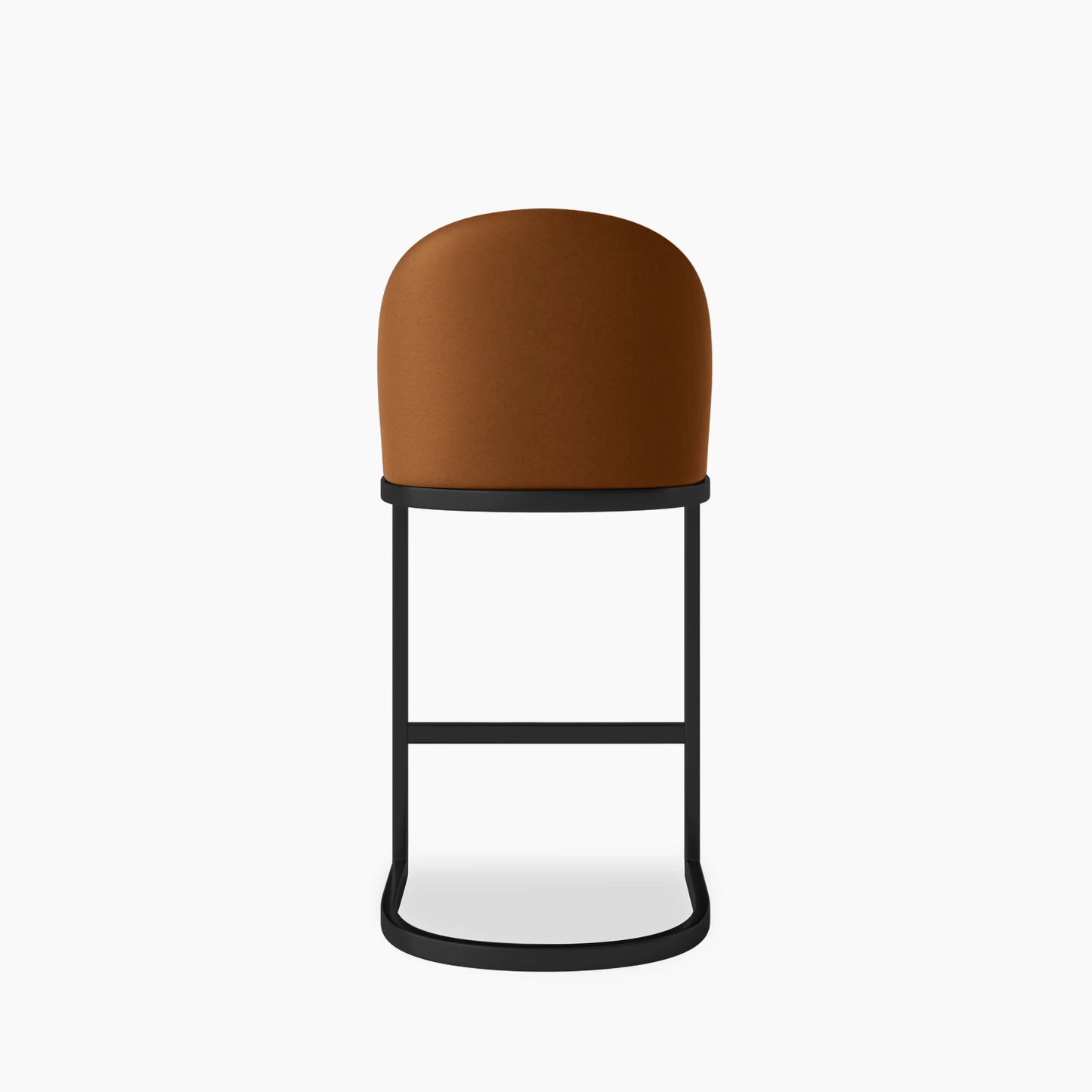 Matteo Kitchen Stool with Backrest | Tuscan Tan Faux Leather
