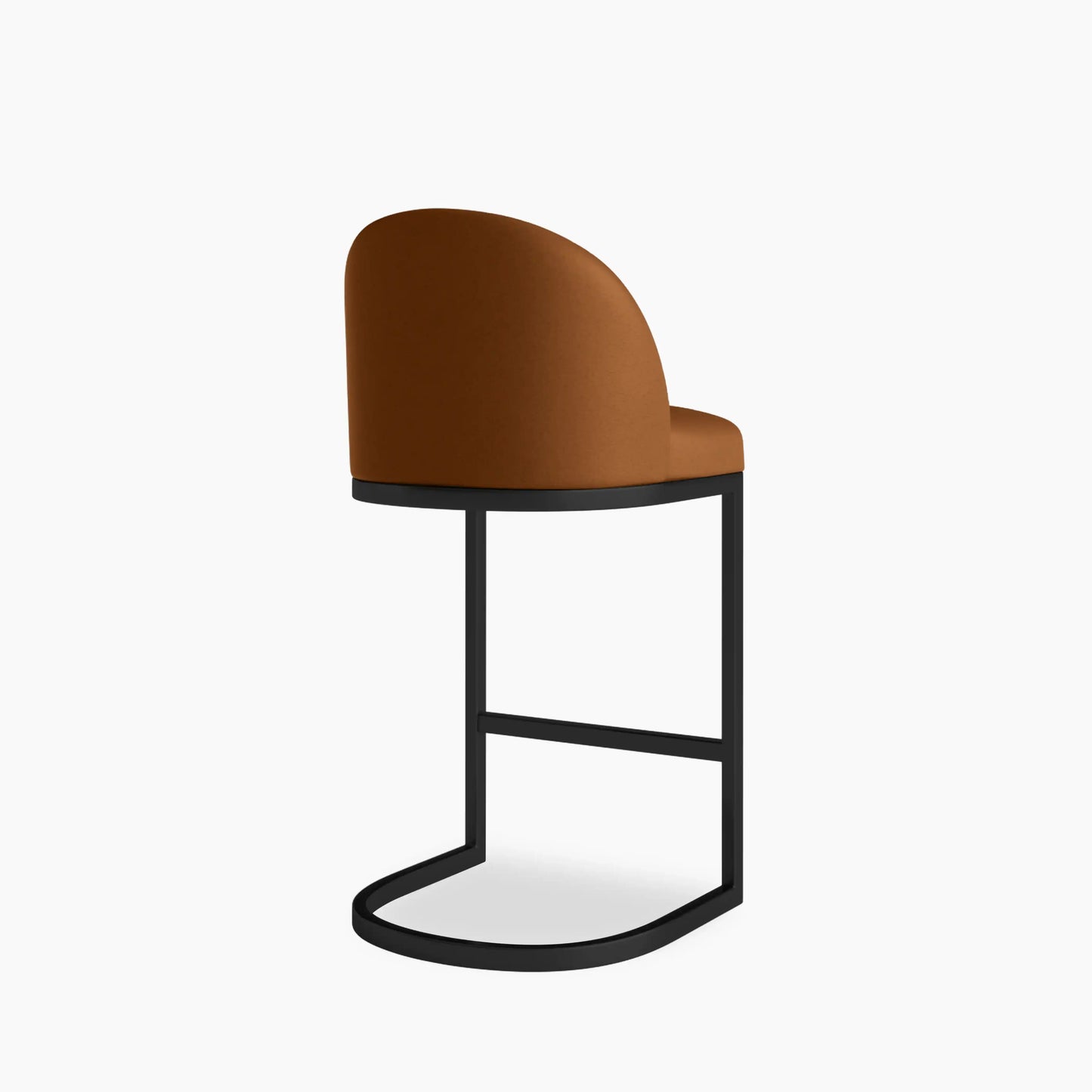 Matteo Kitchen Stool with Backrest | Tuscan Tan Faux Leather