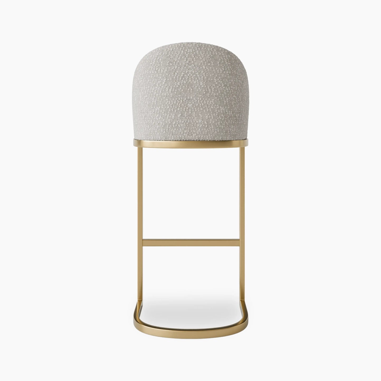 Matteo Bar Stool with Backrest | Speckled Stone Sustainable Boucle
