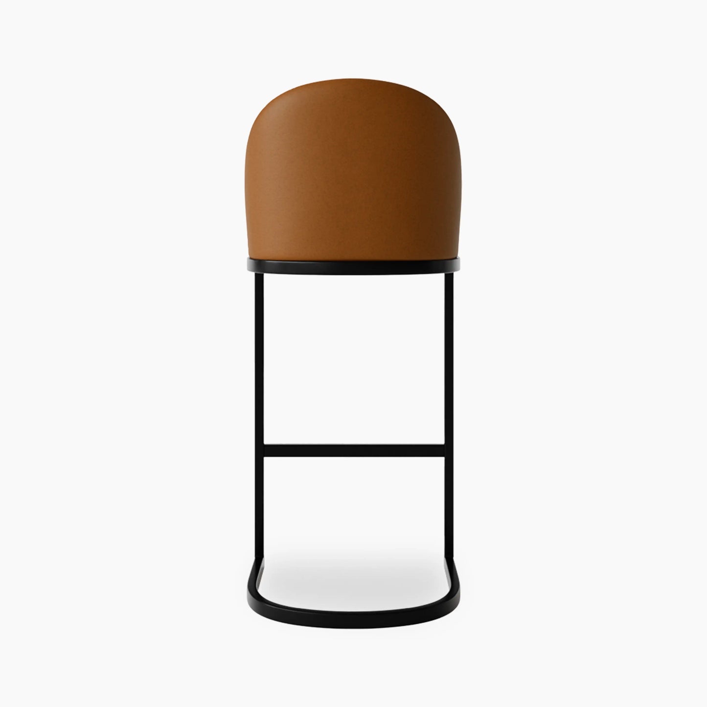 Matteo Bar Stool with Backrest | Tuscan Tan Faux Leather
