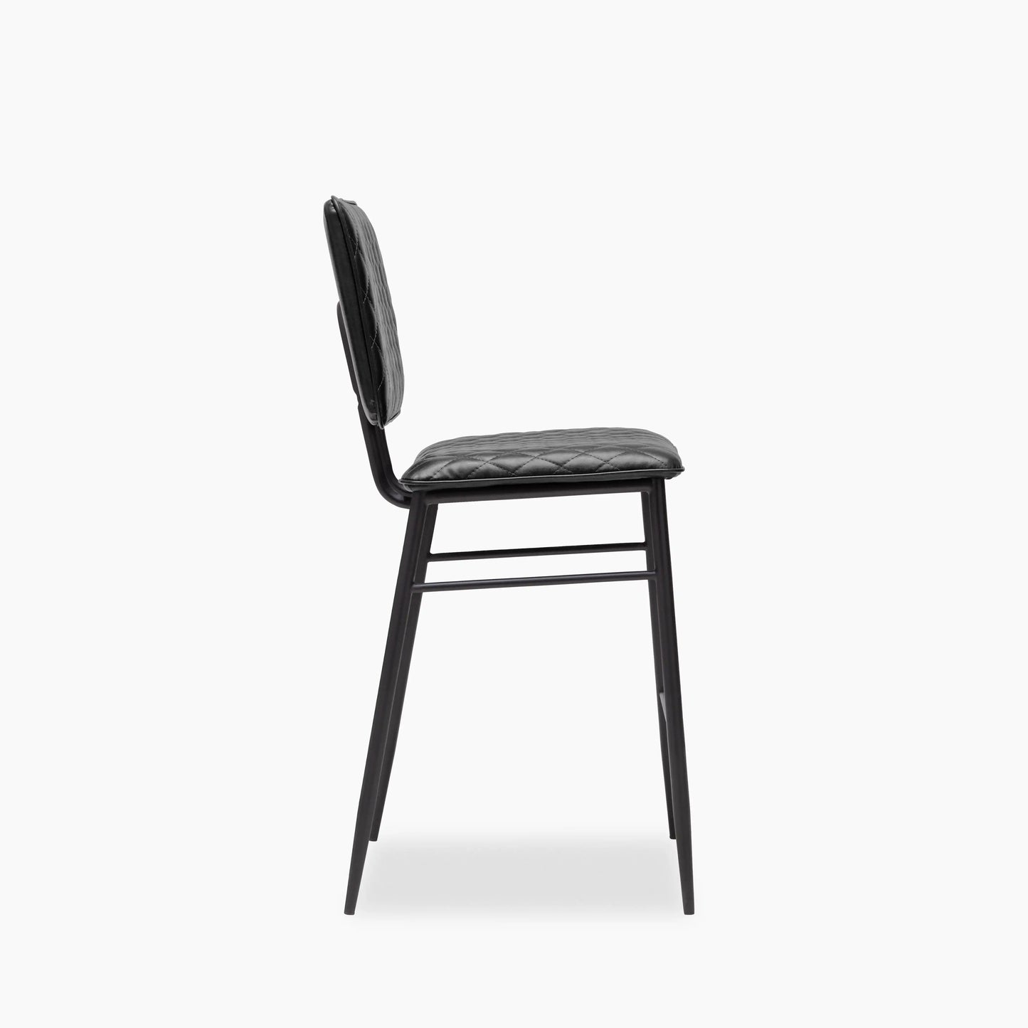 Elgin Kitchen Stool | Vintage Black Faux Leather & Black