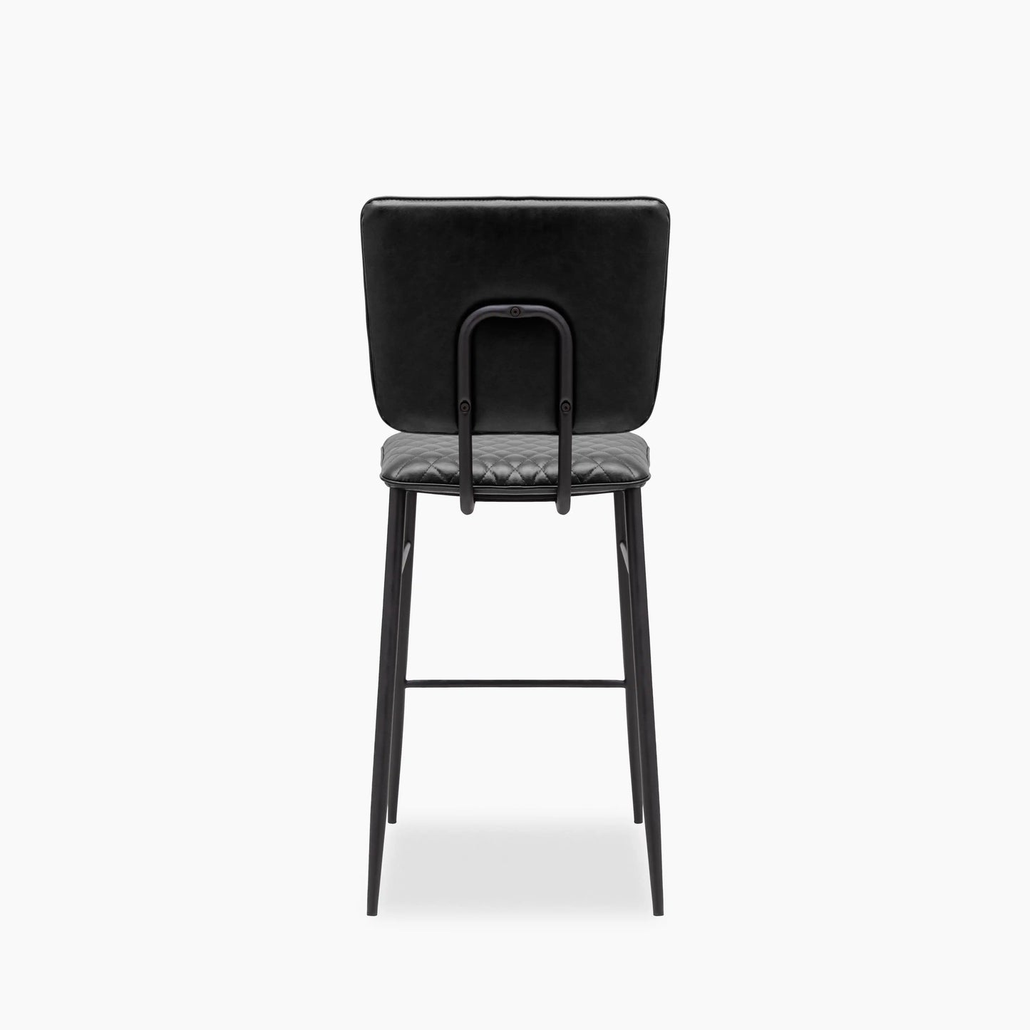 Elgin Kitchen Stool | Vintage Black Faux Leather & Black