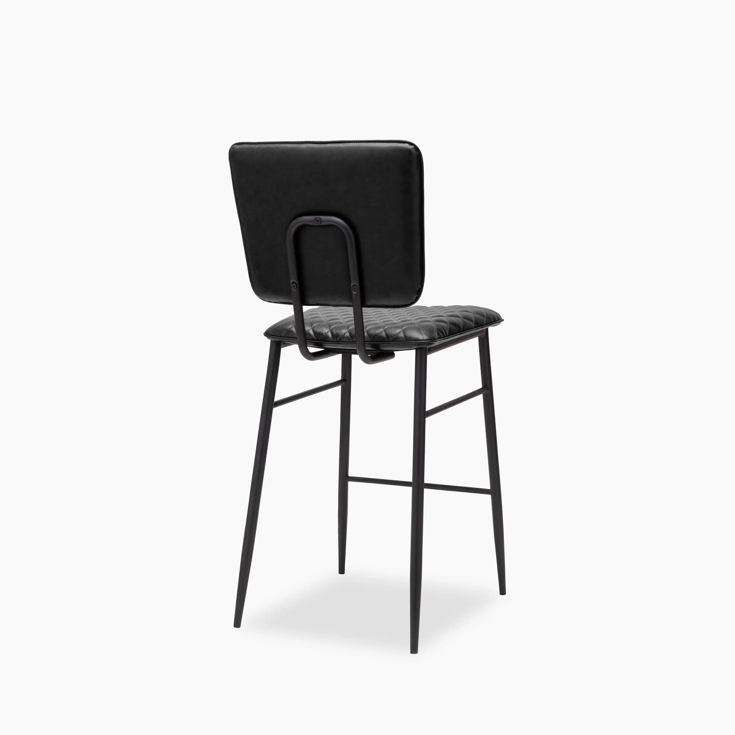 Elgin Kitchen Stool | Vintage Black Faux Leather & Black