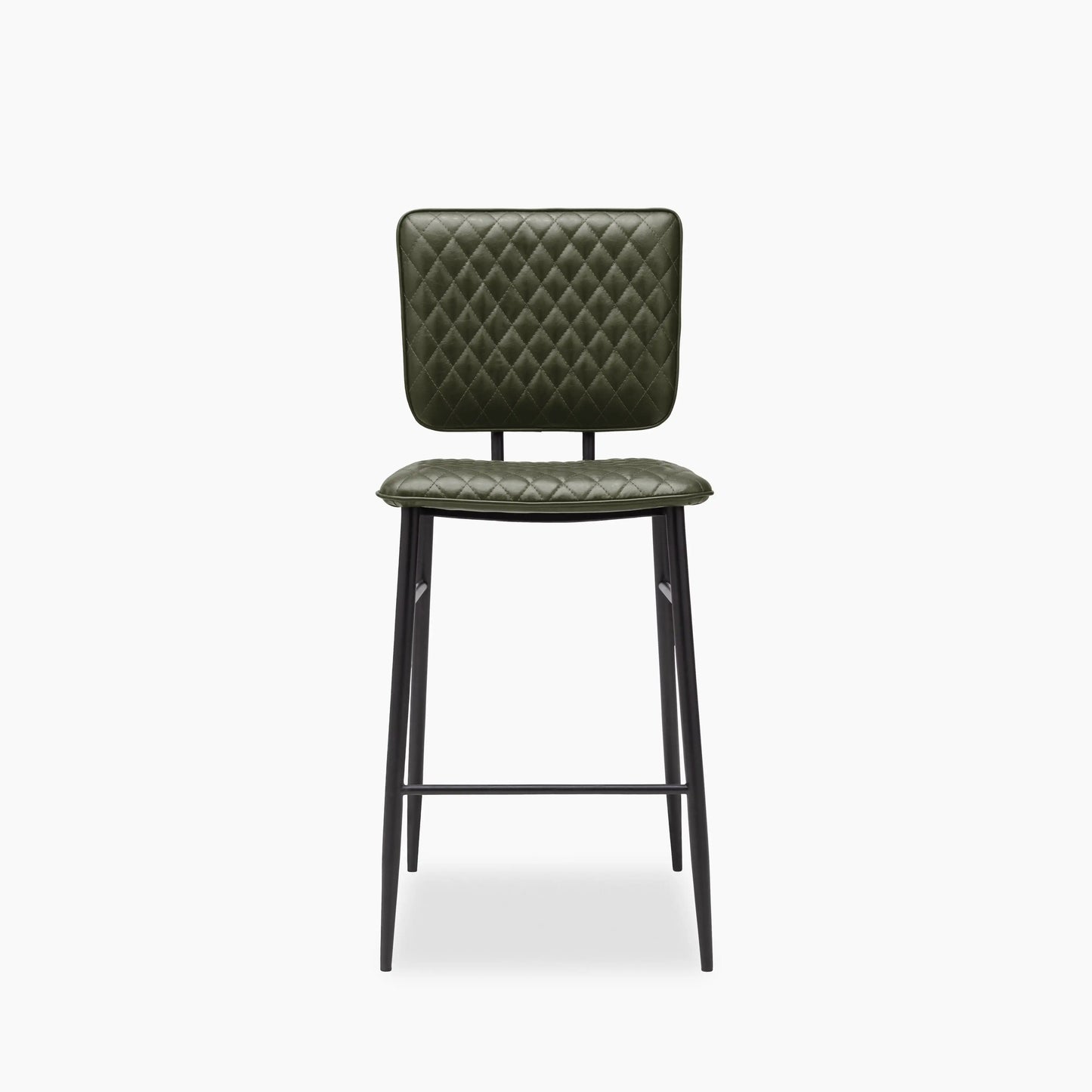 Elgin Kitchen Stool | Vintage Green Faux Leather & Black