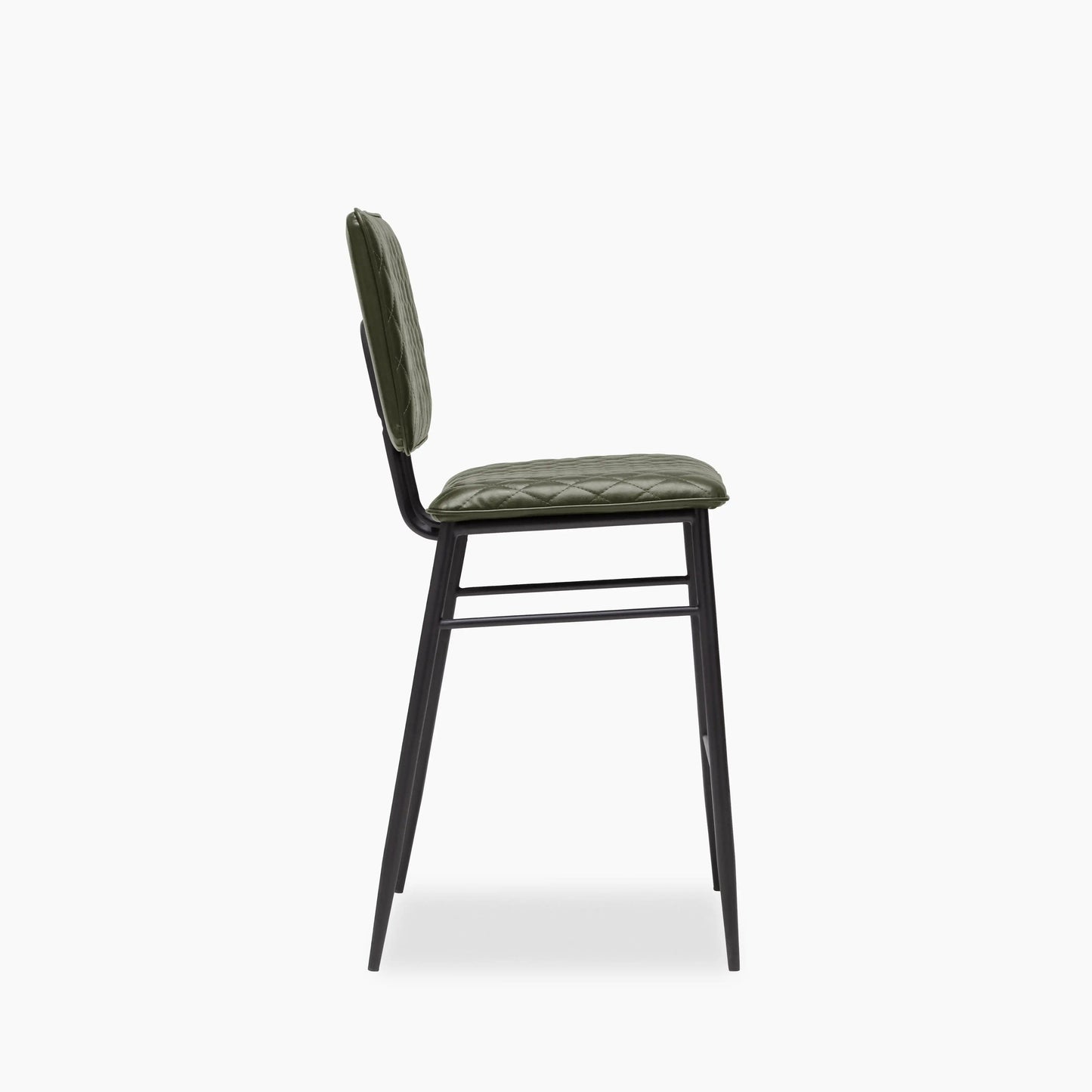 Elgin Kitchen Stool | Vintage Green Faux Leather & Black