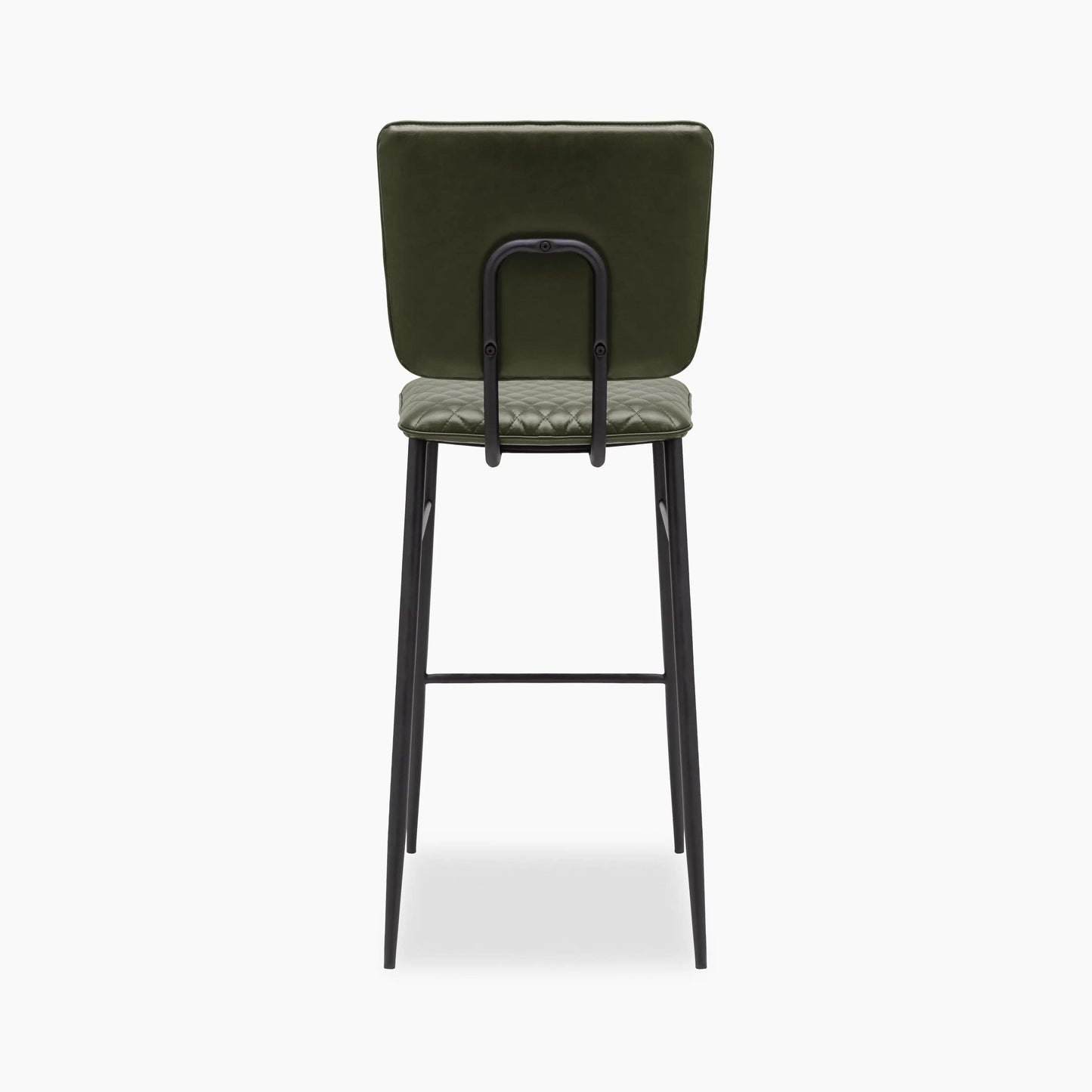 Elgin Bar Stool | Green Faux Leather & Black