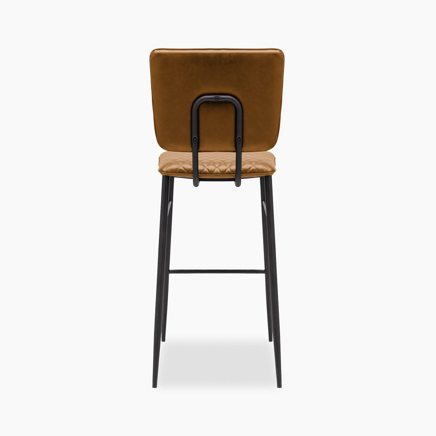 Elgin Bar Stool | Tan Faux Leather & Black