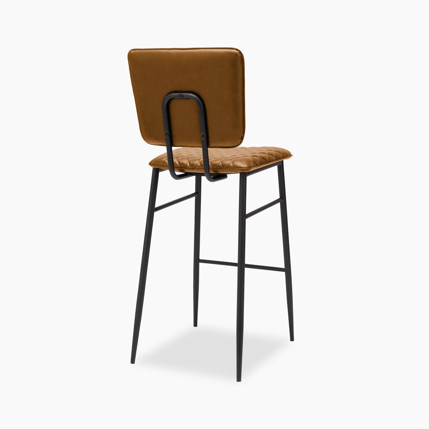 Elgin Bar Stool | Tan Faux Leather & Black