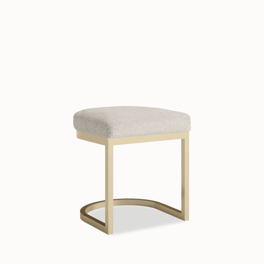 Matteo Low Stool | Speckled Stone Sustainable Boucle