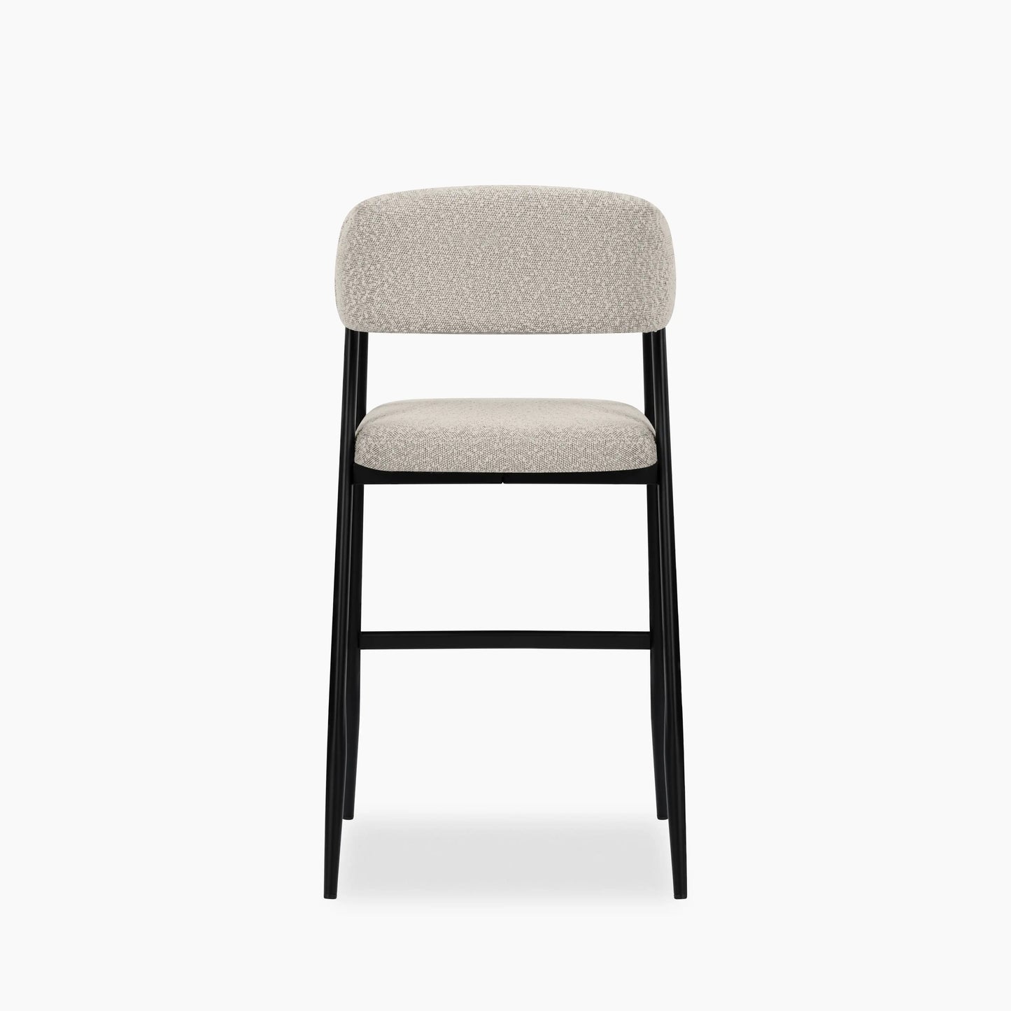 Presley Kitchen Stool | Speckled Stone Sustainable Boucle & Black