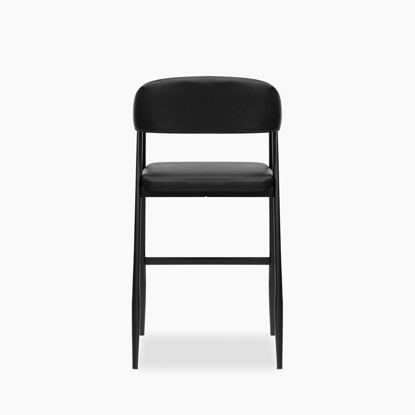 Presley Kitchen Stool | Vintage Black Faux Leather & Black
