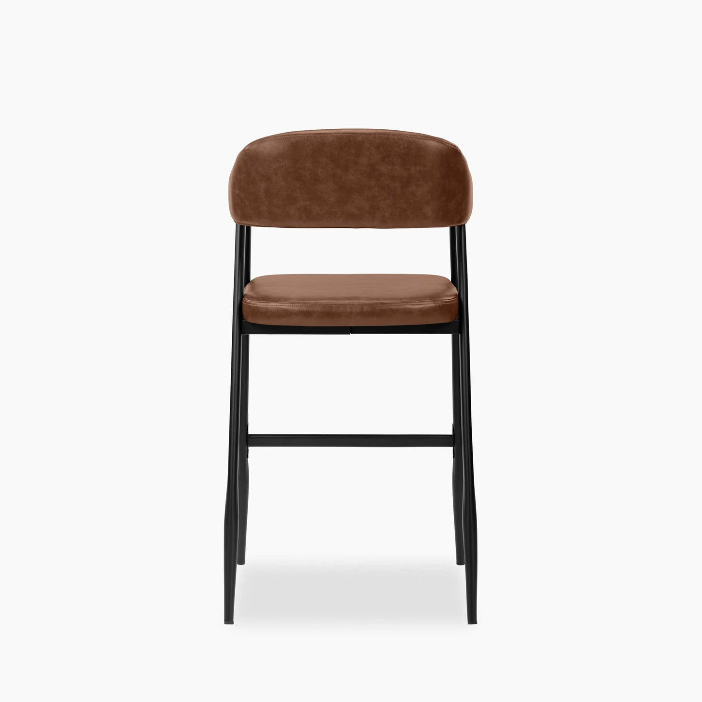 Presley Kitchen Stool | Vintage Tan Faux Leather & Black