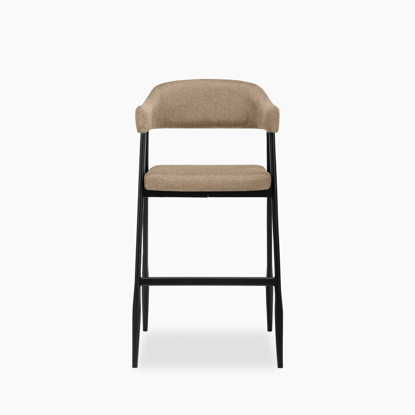 Presley Kitchen Stool | Latte Sustainable Fabric & Black