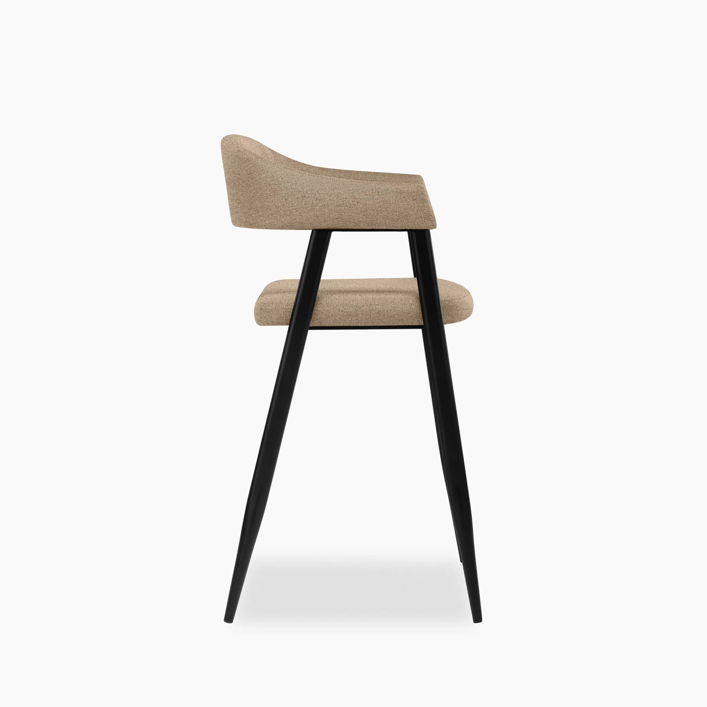 Presley Kitchen Stool | Latte Sustainable Fabric & Black