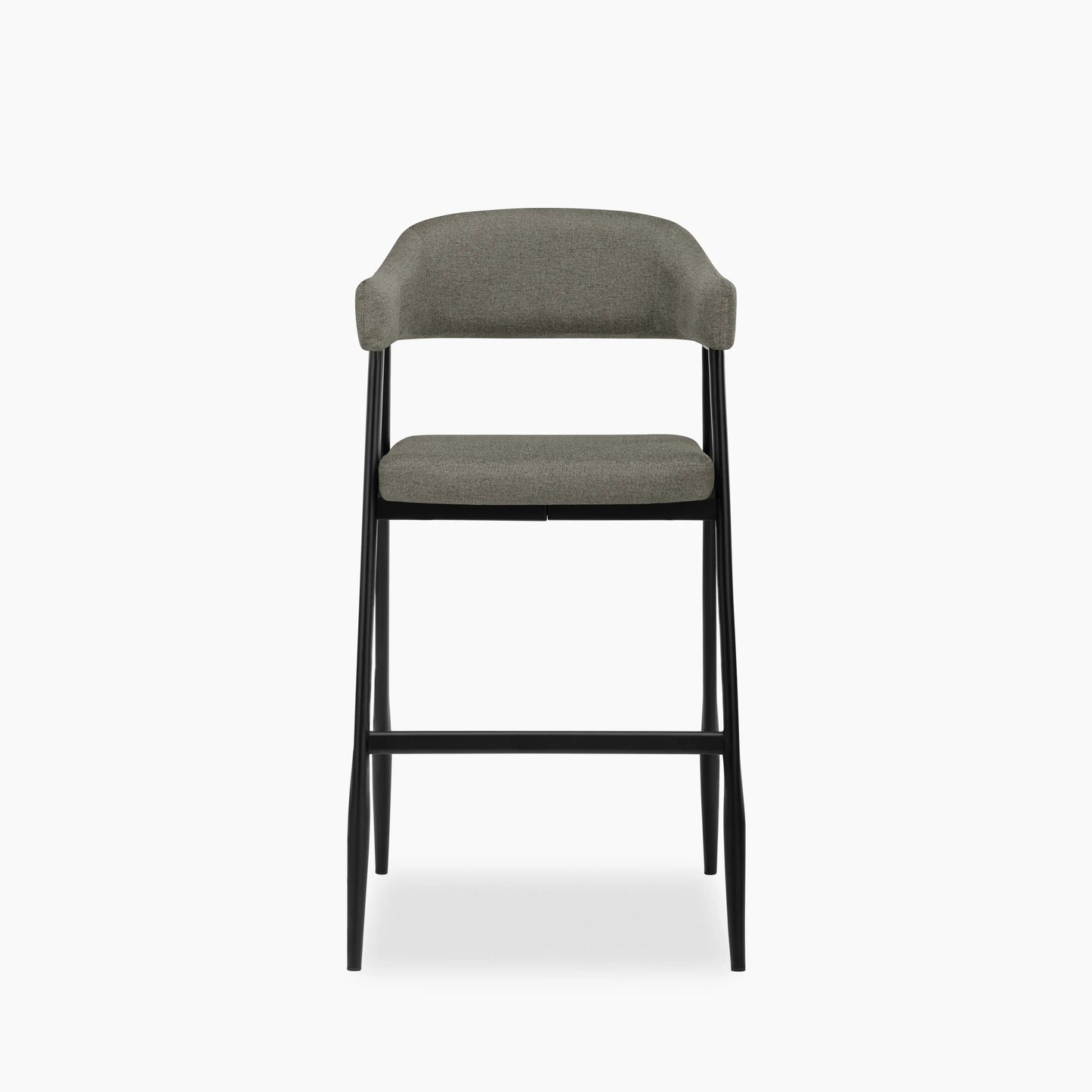 Presley Kitchen Stool | Speckled Grey Sustainable Fabric & Black